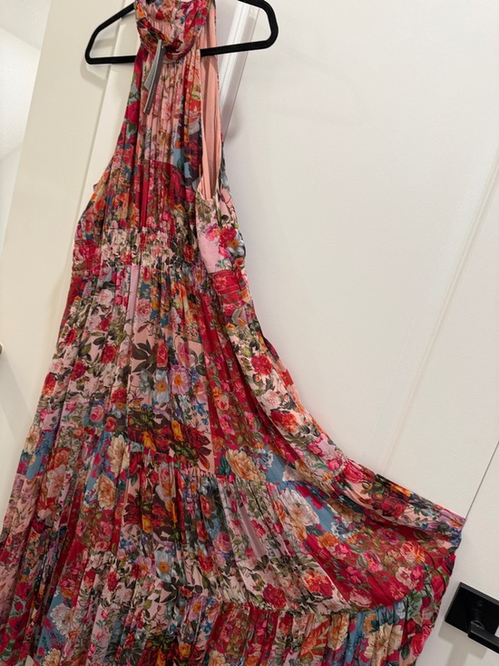 Anthropologie Dresses & Skirts - Anthropologie Floral Halter Maxi Dress in Pink, Red & Blue